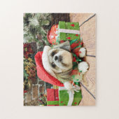 Puzzle Noël - Shih Tzu - truc (Vertical)