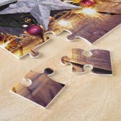 Puzzle Noël SlipperyJoe en or argent étoiles lumières hum (Côté)