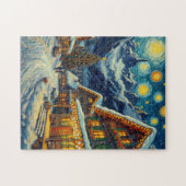 Puzzle Noël Starry Night Mountain Village (Horizontal)