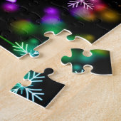 Puzzle Noël tomber diverses couleurs néon flacons de neig (Côté)
