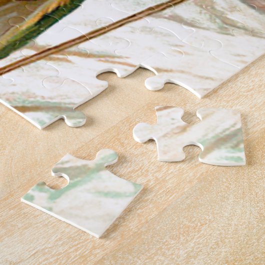Puzzle Noël vert victorien le père noël de velours (Côté)