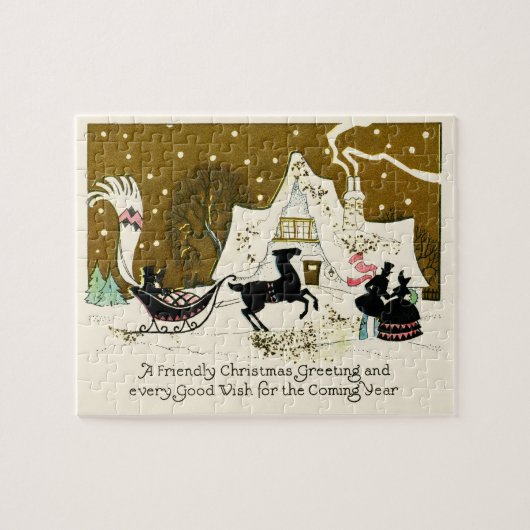 Puzzle Noël victorien de pays (Horizontal)