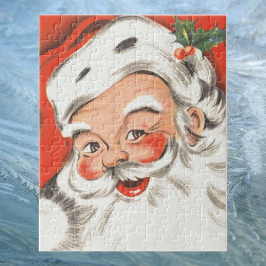 Puzzle Noël Vintage, Jolly Santa Claus avec Smile