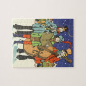 Puzzle Noël Vintage, Musiciens en train de chanter (Horizontal)