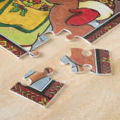 Puzzle Noël vintage, Père Noël en Forêt (Côté)