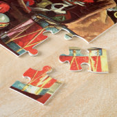 Puzzle Noël vintage, Père Noël rétro avec présents (Côté)