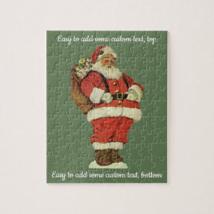 Puzzle Noël vintage, Père Noël victorien avec des jouets