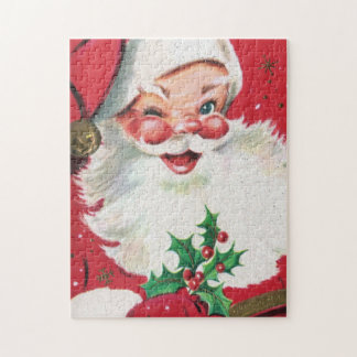 Puzzle Noël vintage rétro Père Noël