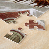 Puzzle Noël vintage, Saint Nicolas sur le toit (Côté)