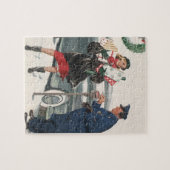 Puzzle Noël Vintage, Shopping Présente Policeman (Horizontal)