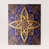 Puzzle Noeud celtique violet or (Vertical)