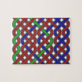 Puzzle Nœuds celtiques bleus, verts et rouges (Horizontal)