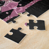 Puzzle Nœuds ruban imprimé léopard rose rockabilly RAB (Côté)