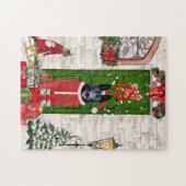 Puzzle Noir Allemand Berger Chien Noël (Horizontal)