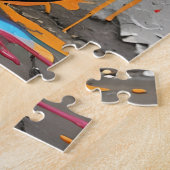 Puzzle noir arc-en-ciel Splatt Chat Jigsaw Puzzle (Côté)