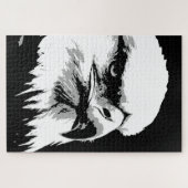 Puzzle Noir Blanc Américain Bald Eagle pop art (Horizontal)