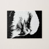 Puzzle Noir Blanc Américain Bald Eagle pop art (Horizontal)
