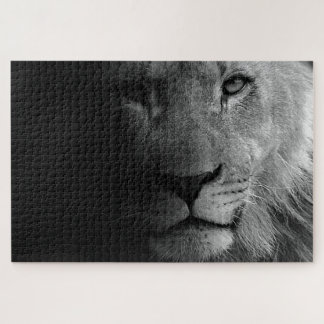 Puzzle Noir Blanc Motivation Leadership Lion Portrait