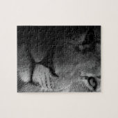 Puzzle Noir Blanc Motivation Leadership Lion Portrait (Horizontal)