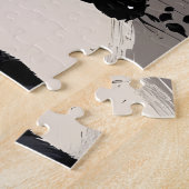 Puzzle noir de chat difficile de 252 pièces (Côté)