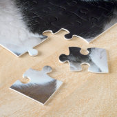 Puzzle Noir de chat et blanc (Côté)