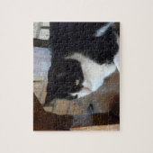 Puzzle Noir de chat et blanc (Vertical)
