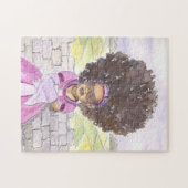 Puzzle noir de princesse Afro de Rapunzel (Horizontal)