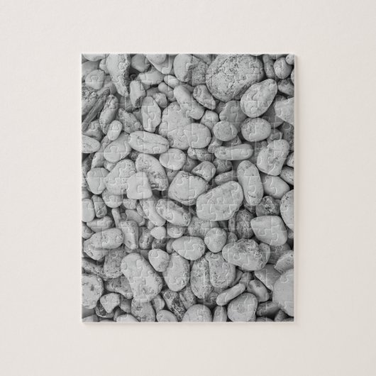 Puzzle noir et blanc de photo de roches rondes (Vertical)