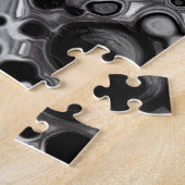 Puzzle Noir et Marbre blanc Digital Fluid Art (Côté)