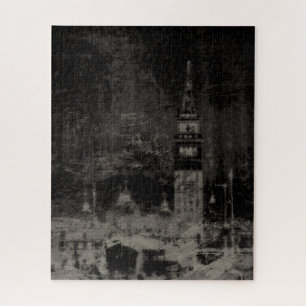 Puzzle Noir et Taupe en survol Skyline Venise Italie