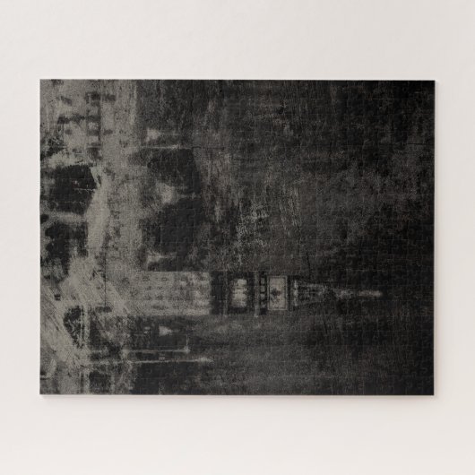 Puzzle Noir et Taupe en survol Skyline Venise Italie (Horizontal)