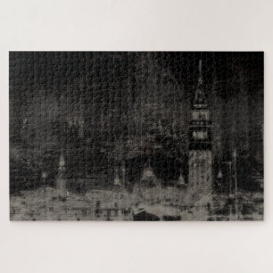 Puzzle Noir et Taupe en survol Skyline Venise Italie