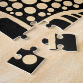 Puzzle Noir & Or Floral Mandala Belle Chic élégant (Côté)