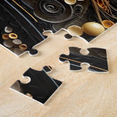 Puzzle noir & or papier Quill (Côté)