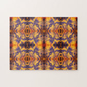 Puzzle Noir, Orange, Jaune, Sangria, Motif miroir / (Horizontal)
