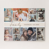 Puzzle Nom de famille 10 photo multiple (Horizontal)