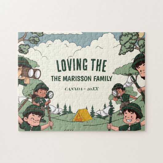 Puzzle Nom de famille Camping (Horizontal)