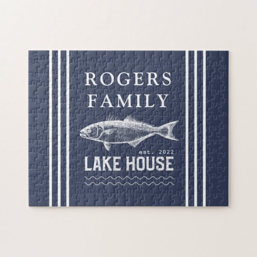 Puzzle Nom de famille de la maison du lac (Horizontal)