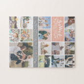 Puzzle Nom de famille Monogramme | 15 Collage photo (Horizontal)