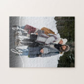 Puzzle Nom de famille photo écriture moderne (Horizontal)