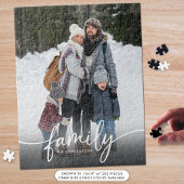 Puzzle Nom de famille photo écriture moderne
