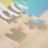 Puzzle Nom de fille de glace ombrée arc-en-ciel (Côté)