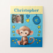 Puzzle Nom de la photo du singe bleu jaune enfants (Vertical)