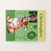 Puzzle Nom de la photo tigre vert jaune enfants (Horizontal)