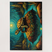 Puzzle Nom de la tortue naturelle de Rock River (Vertical)