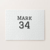 Puzzle nom de l'équipe ajouter nom du joueur date sports  (Horizontal)