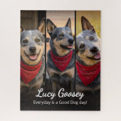 Puzzle Nom de photo de chien Citation mignonne (Vertical)