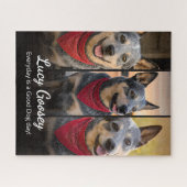 Puzzle Nom de photo de chien Citation mignonne (Horizontal)