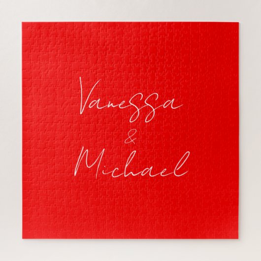 Puzzle Nom d'écriture professionnelle mariage personnalis (Vertical)