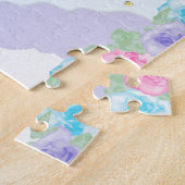 Puzzle Nom des points d'or floral rose et pourpre de la l (Côté)